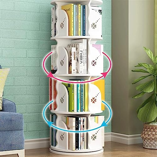 Brown 40 x 160cm Wooden Rotating Bookcase L922196