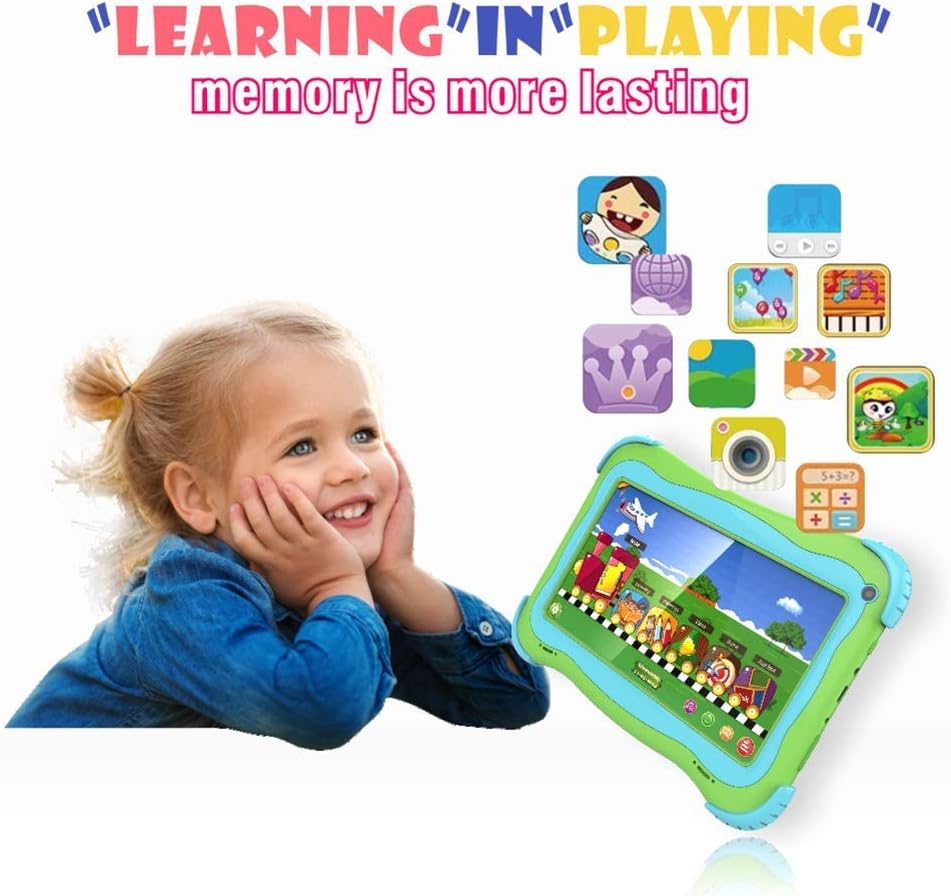 Green 7 Android Kids Tablet 1GB + 32GB Pack of 2 W592