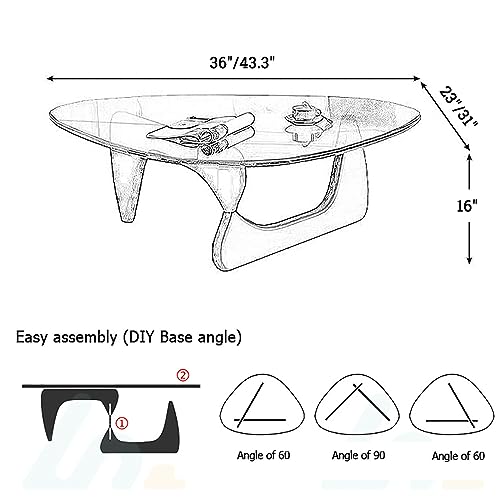 Solid Wood Triangle Coffee Table J663