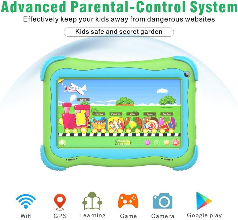 Green 7 Android Kids Tablet 1GB + 32GB Pack of 2 W592