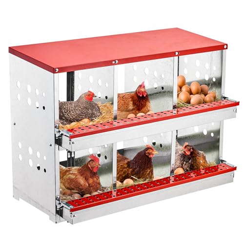 6 Compartment Metal Chicken Nesting Boxes V64992