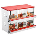 6 Compartment Metal Chicken Nesting Boxes V64992