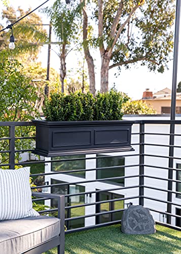 Plastic Rectangular Railing Planter C59679