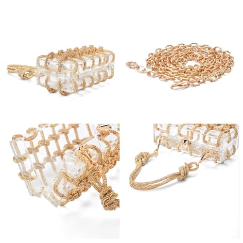 Clear Acrylic Rhinestone Clutch I2483