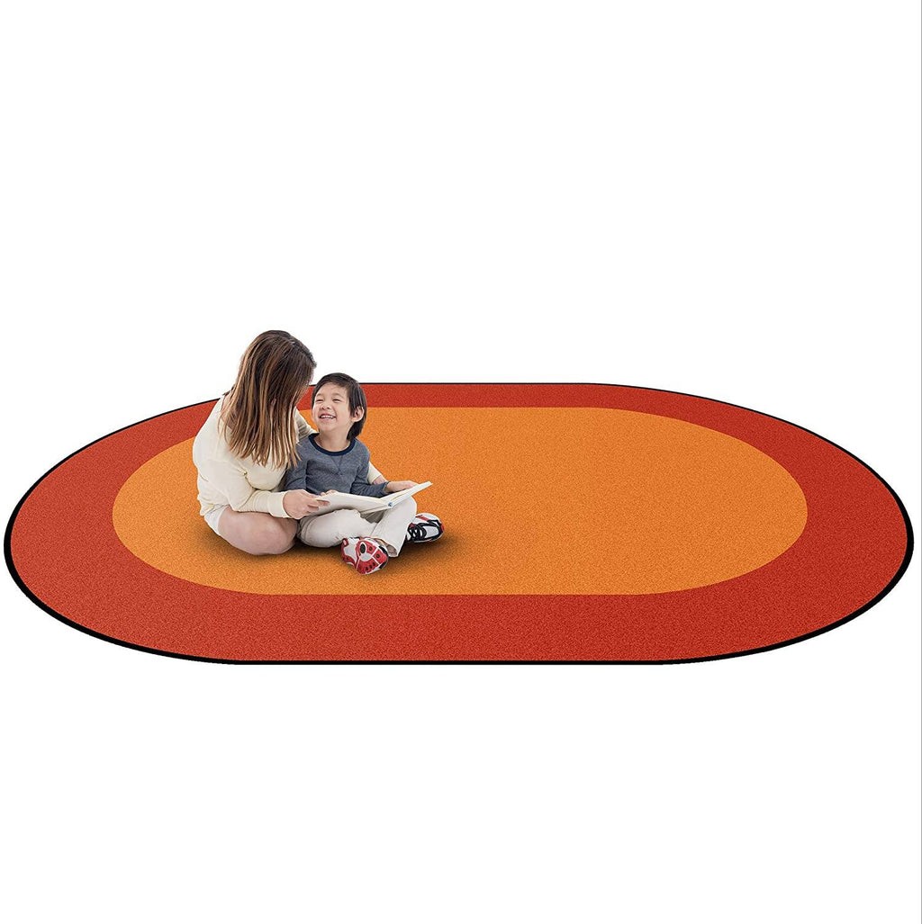 Blue Oval Carpet E6088