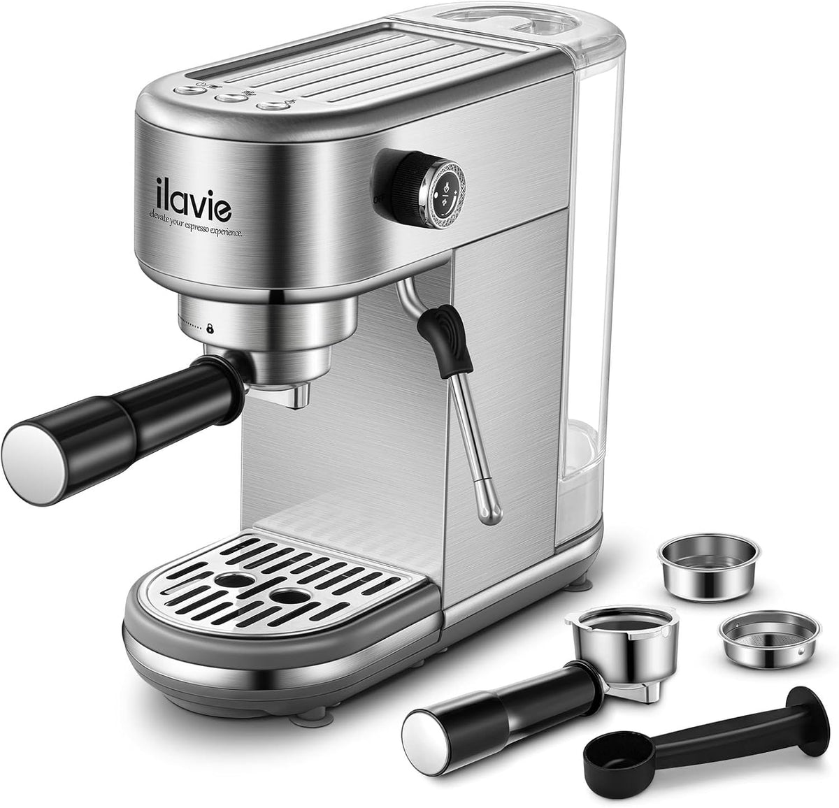 20 Bar Stainless Steel Espresso Coffee Machine with 40oz Detachable Water Tank F659