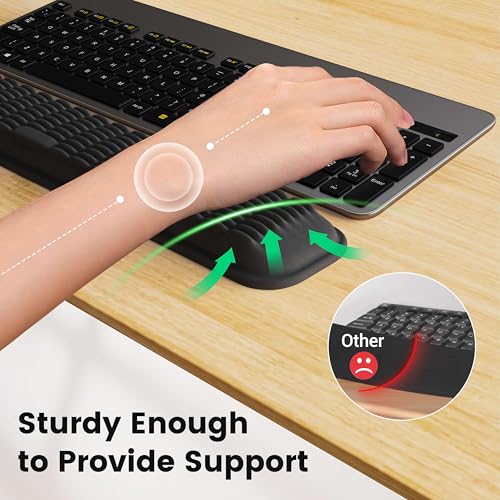 Black Memory Foam TKL Keyboard Wrist Rest P179187