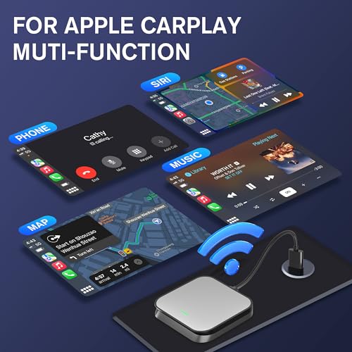 Grey Wireless Carplay Adapter with USB C Receiver O882