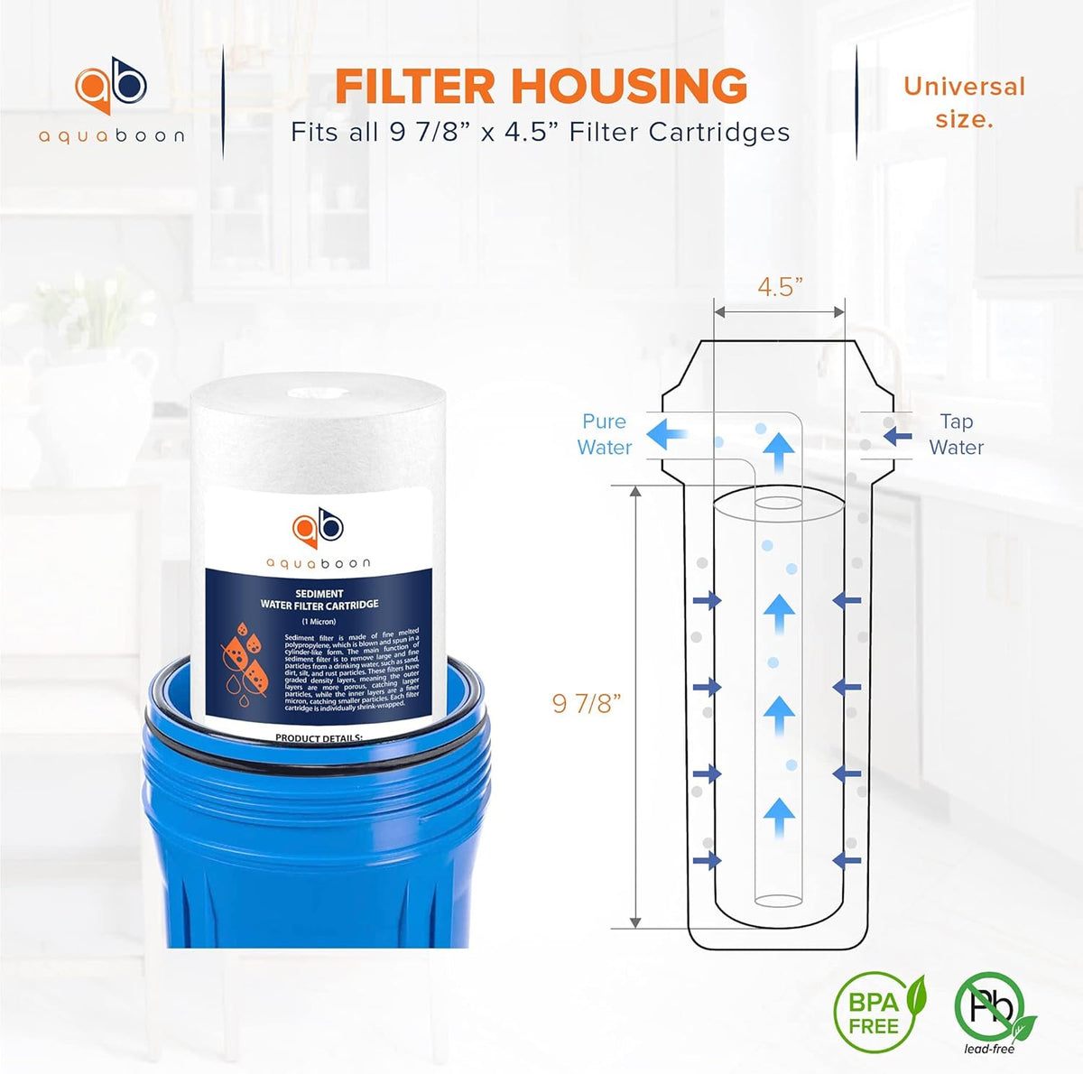 1 Micron 10 Sediment Water Filter Replacement Cartridge L10457