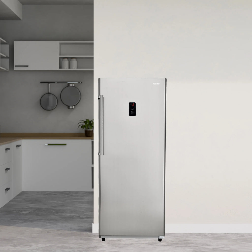 17 cu. ft Convertible Upright Freezer/Refrigerator in Stainless with Reversible Door X8751