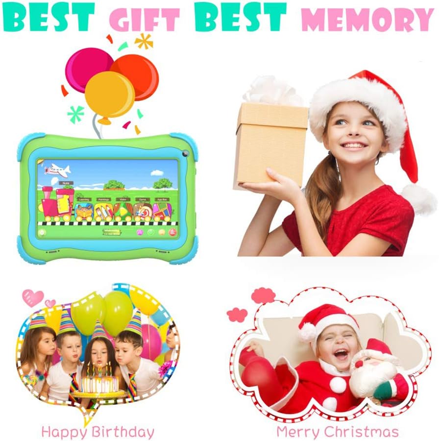 Green 7 Android Kids Tablet 1GB + 32GB Pack of 2 W592