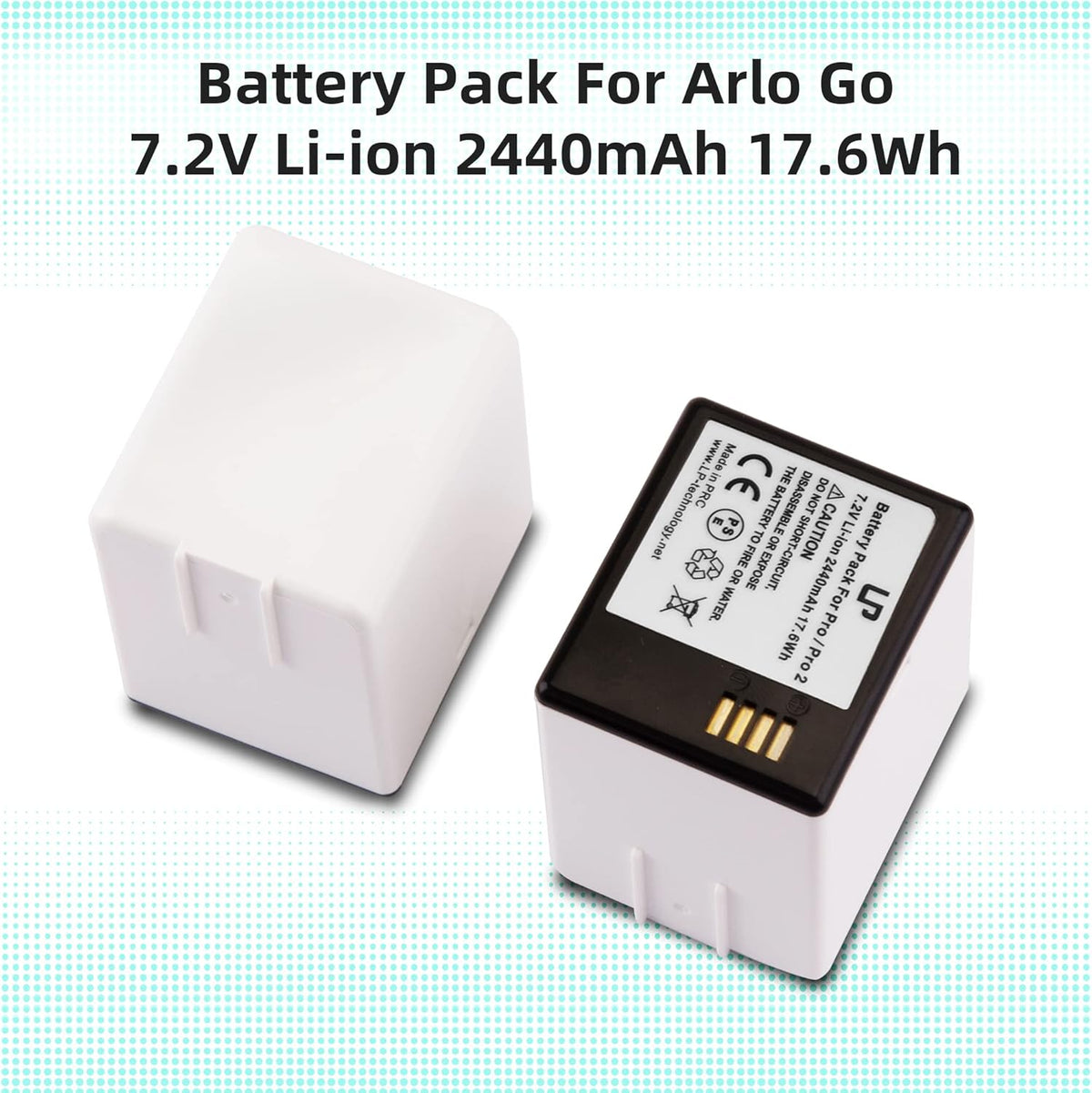 2-Pack 2440mAh Li-ion Rechargeable Batteries T64009