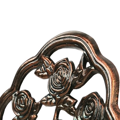 3-Piece Rose Bistro Set with Cast Aluminum Top Table R246