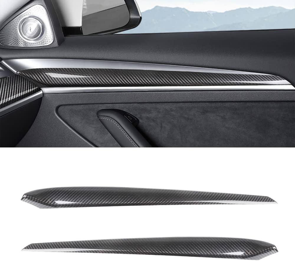 Matte and Gloss Black Carbon Fiber Dashboard Cover Wrap W756