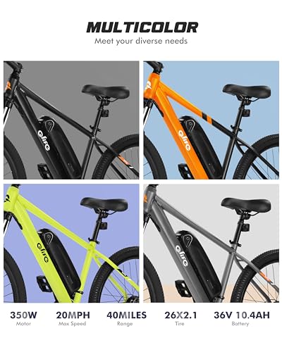 21-Speed Electric Mountain Bike with 350W Motor and Removable Battery W114