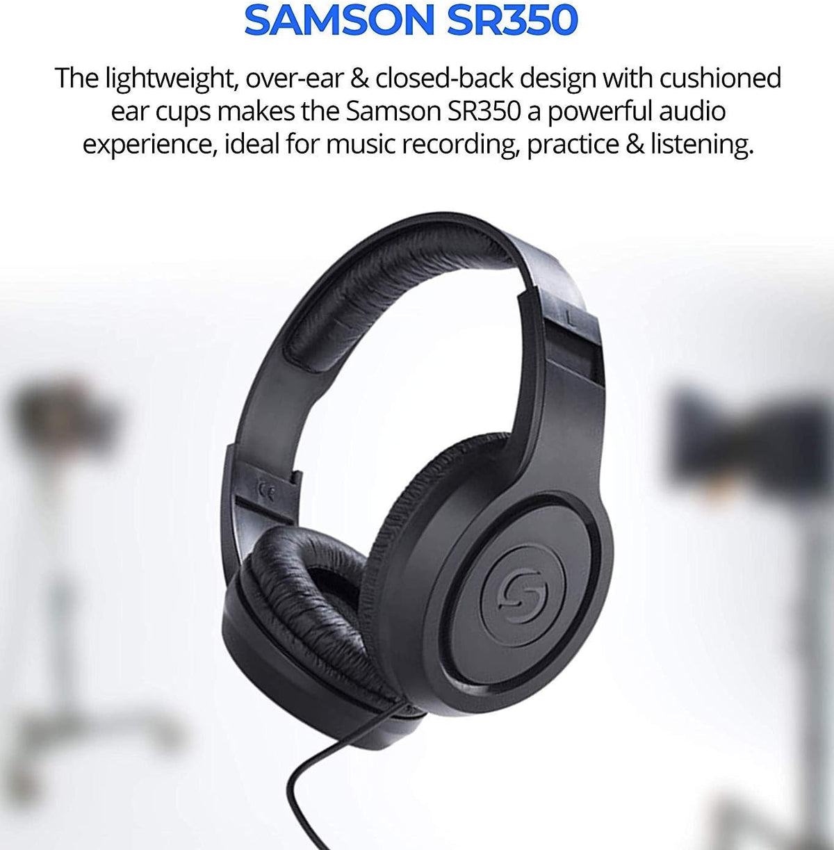 USB DAC and Headphone Amplifier with Over-Ear Stereo Headphones and 3.5mm Audio Extension Cable S579327