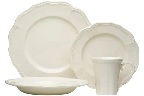 16-Piece White Dining Set W3271
