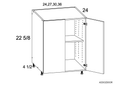 Engineered Wood 2 Doors Desk Base Cabinet A322