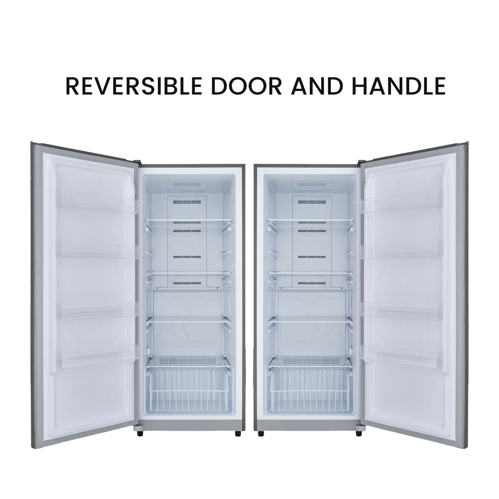 17 cu. ft Convertible Upright Freezer/Refrigerator in Stainless with Reversible Door X8751