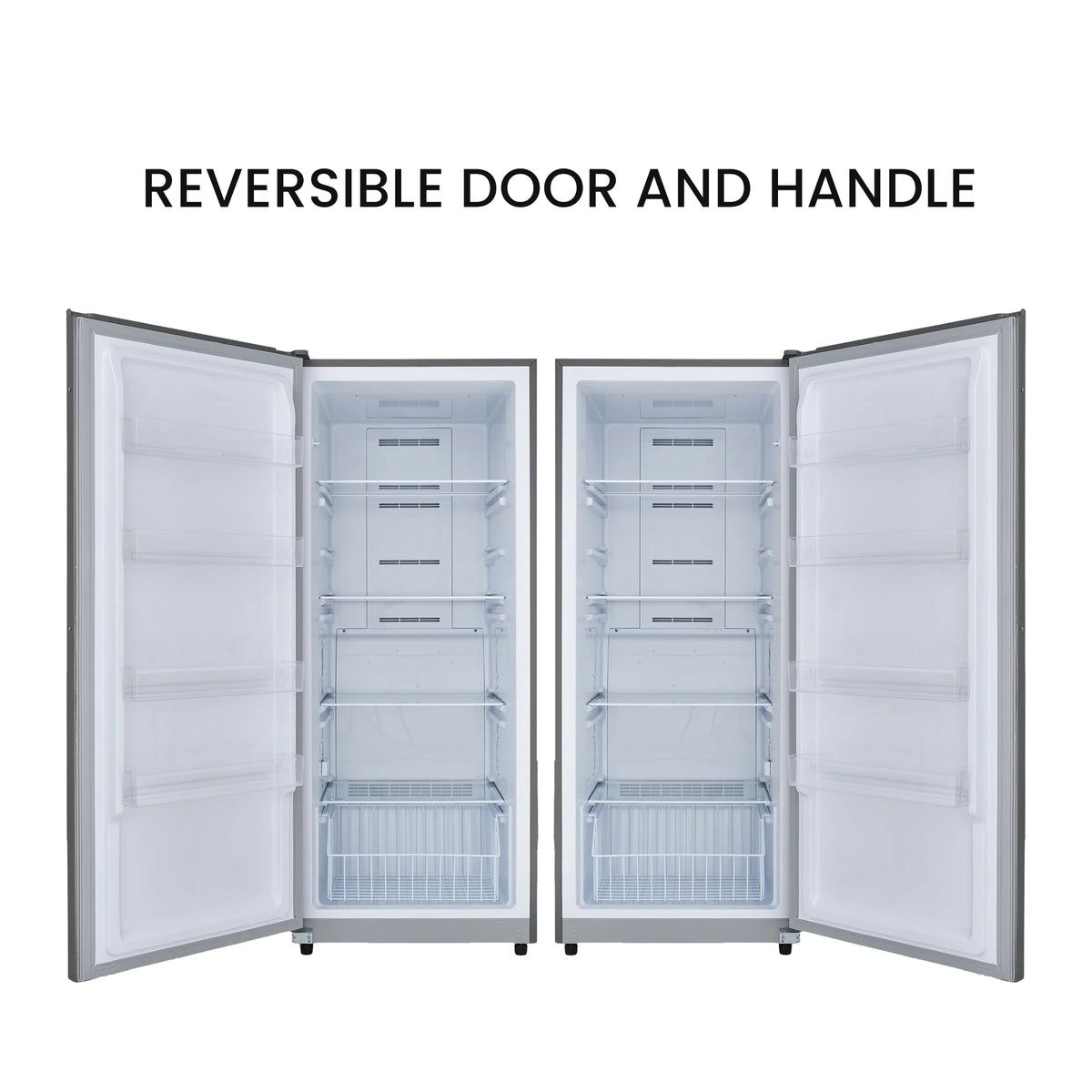 17 cu. ft Convertible Upright Freezer/Refrigerator in Stainless with Reversible Door X8751