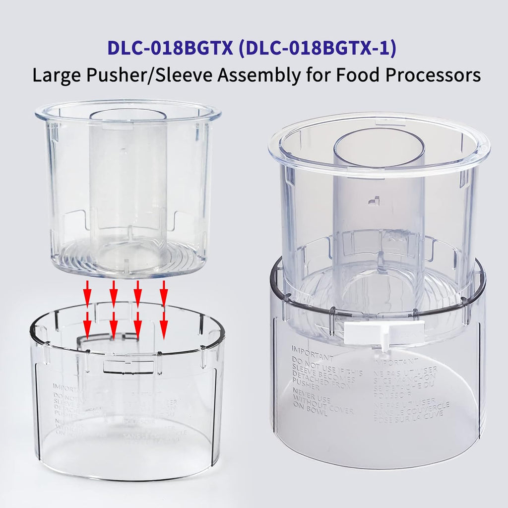 Large Pusher and Sleeve Assembly for Food Processors Y909