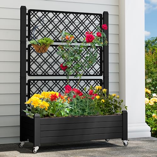 White Plastic Raised Garden Bed Kit W7735