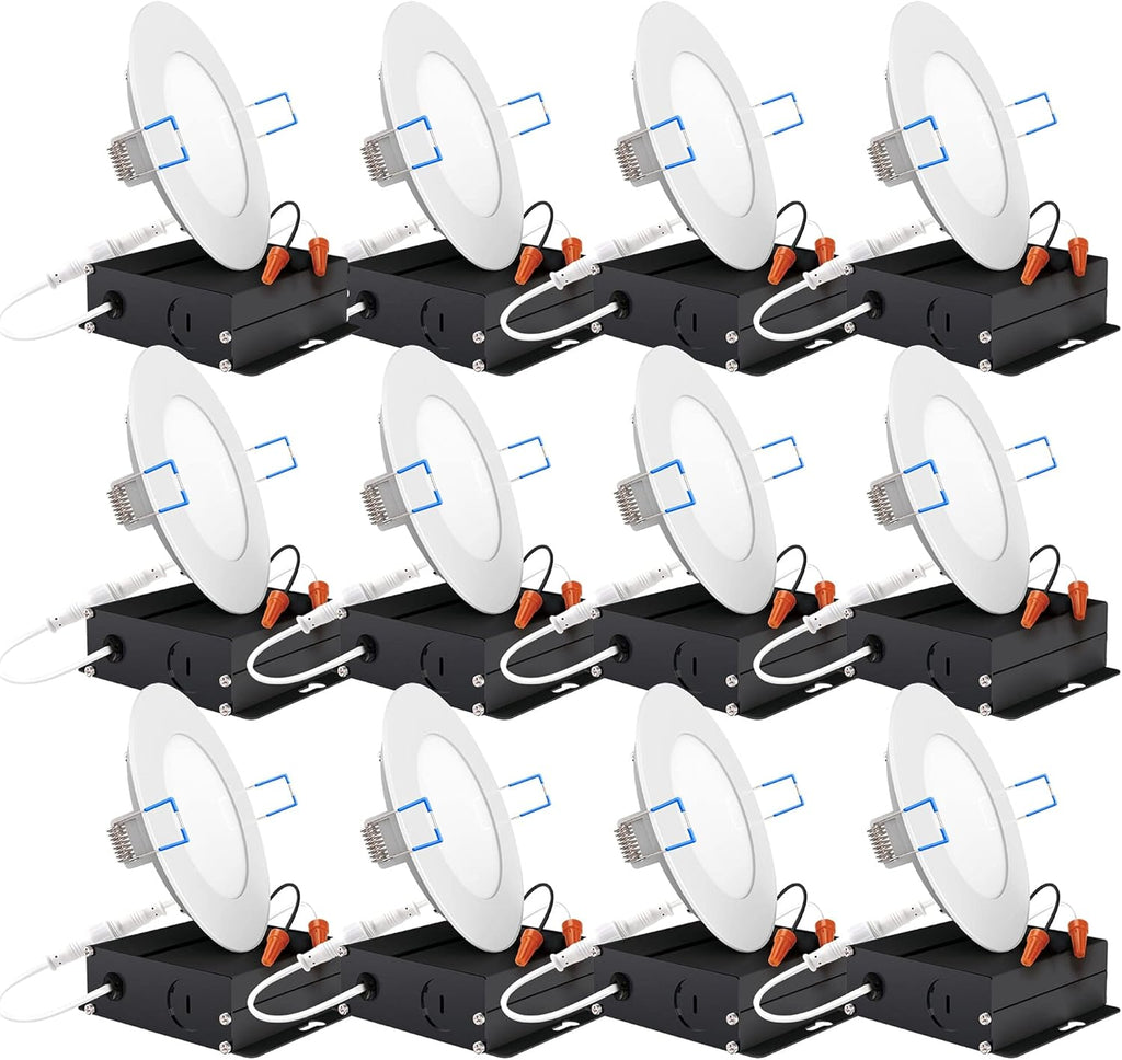 12 Pack 4 Inch Ultra Thin LED Recessed Ceiling Lights S27514
