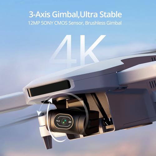 3-Axis Gimbal 4K GPS Drone, Under 249g, 96 Mins Flight, Max 6KM Transmission, Fly More Combo A810