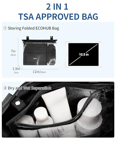 Green 30L Underseat Carry On Bag with Removable TSA Approved Wet Bag D982