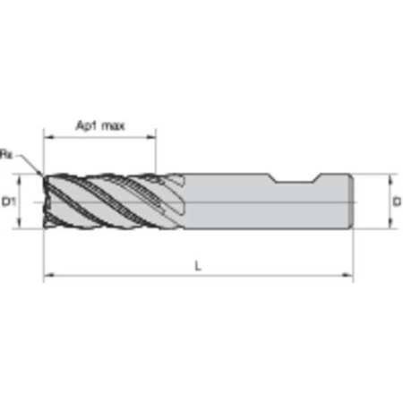 10.00Mm Carb Single End Sq. End Mill W29472