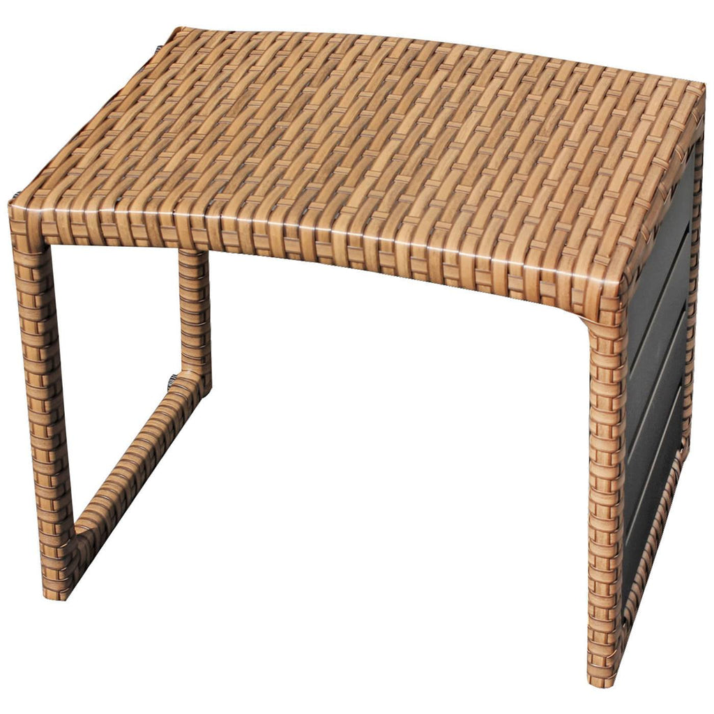 Outdoor Wicker Chaise with Side Table D92268