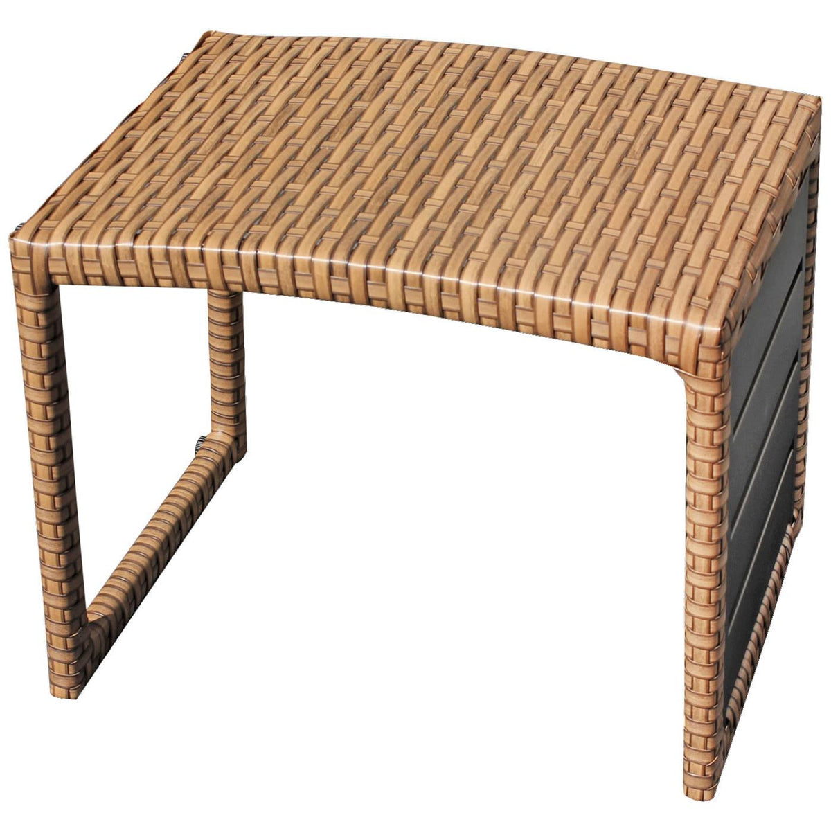 Outdoor Wicker Chaise with Side Table D92268