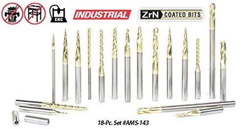 3-Pc CNC 2D/3D Carving Ball Nose Router Bit Y9128