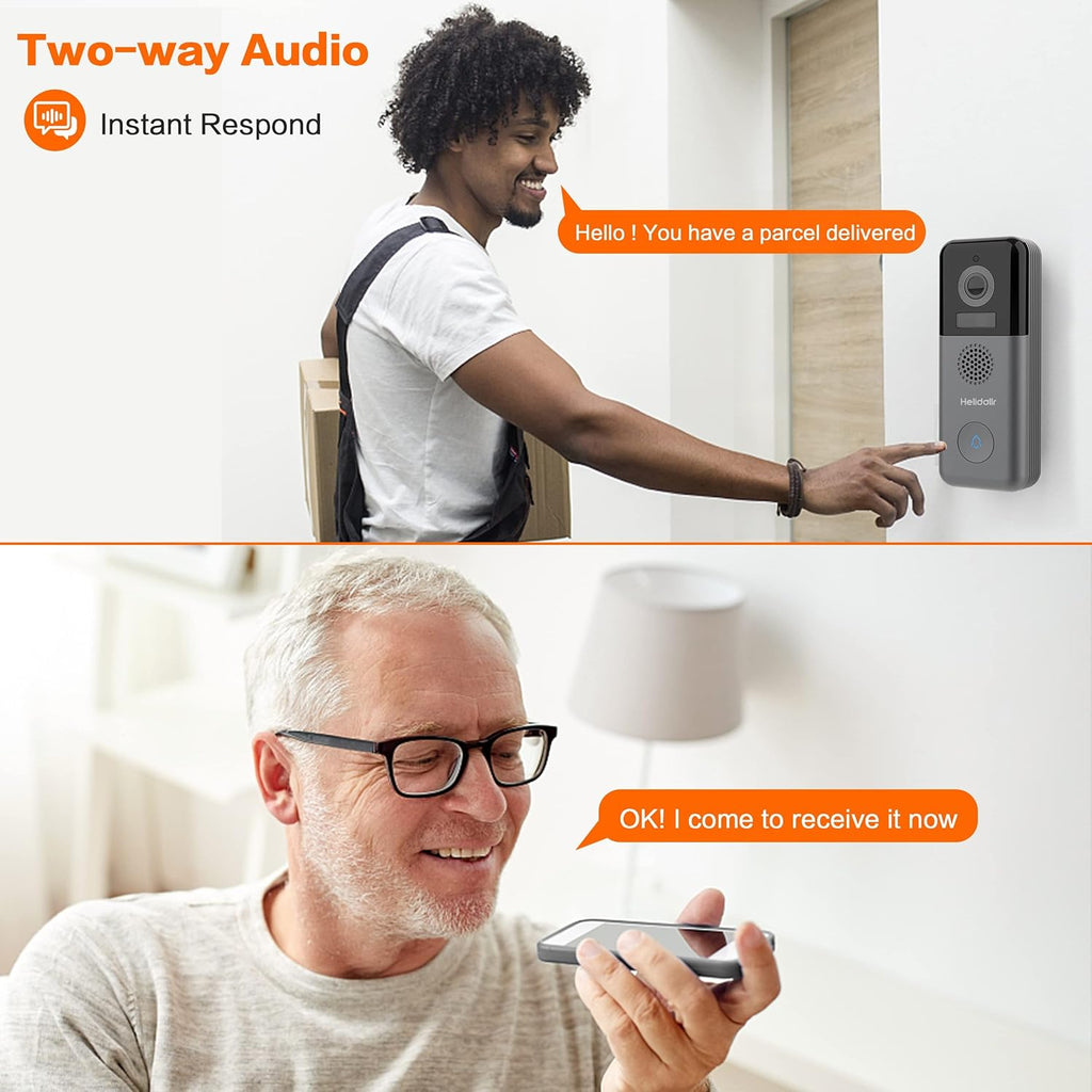 2K Wireless Video Doorbell Camera J767