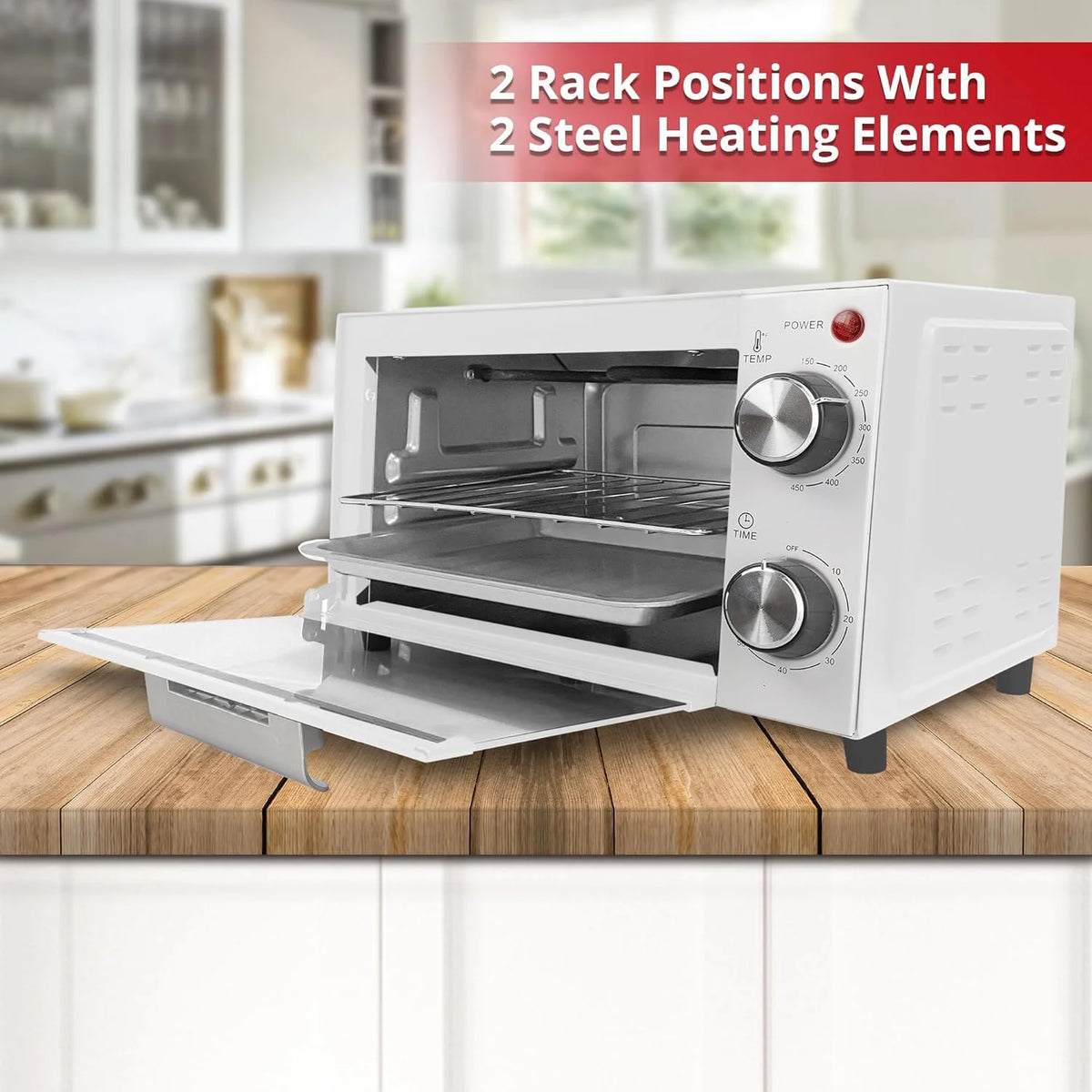 750W 4 Slice Toaster Oven with Baking Tray S137756