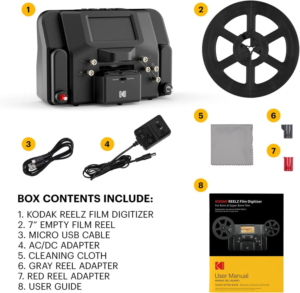 8mm & Super 8 Films Digitizer Converter with 5 Screen B6080
