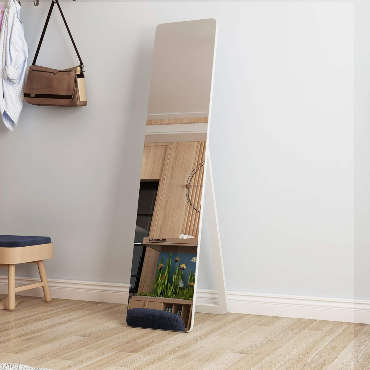 Full Length Mirror 63 inch x 14.6 inch with Floor Stand L898