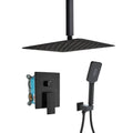 3-Spray 2.5 GPM 12 in. Dual Shower Heads Matte Black U190