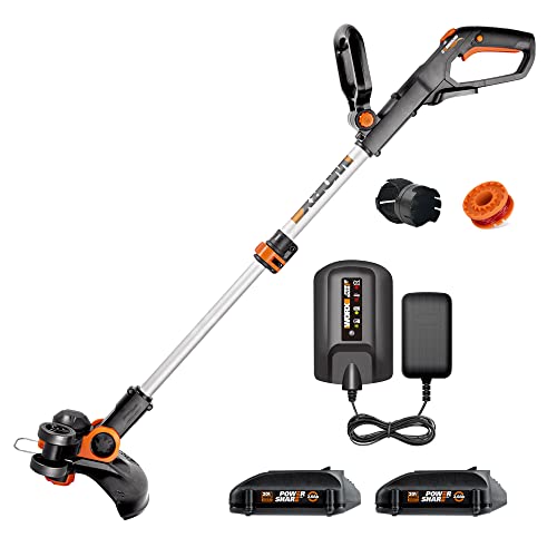 40V Cordless Leaf Blower & String Trimmer Edger Bundle with Batteries & Charger Y57891