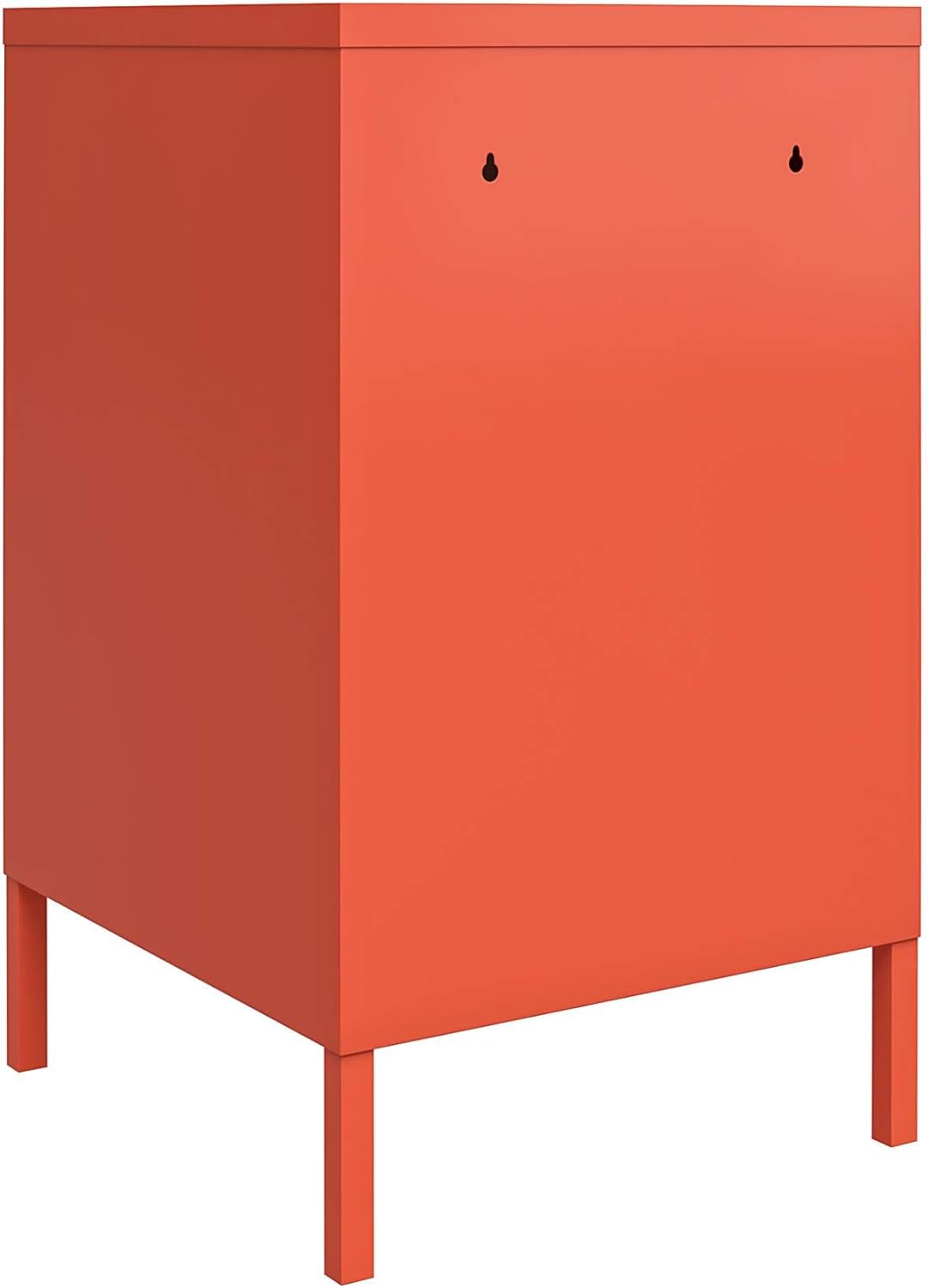 Orange Metal Locker End Table A932