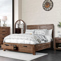 California King Weathered Oak Platform Bed R930619