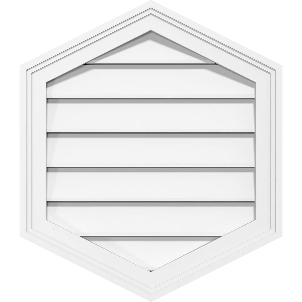 Vertical Peaked Surface Mount PVC Gable Vent B470