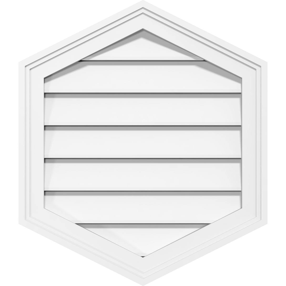 Vertical Peaked Surface Mount PVC Gable Vent B470