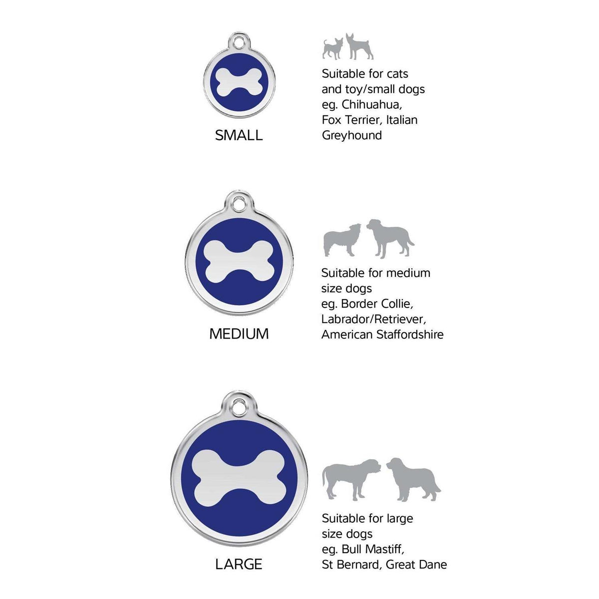 Enamel Pet ID Tag Heart P324