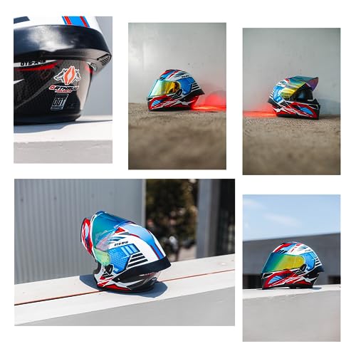 DOT Approved Flip-Up Dual Visor Full Face Motorcycle Helmet P513