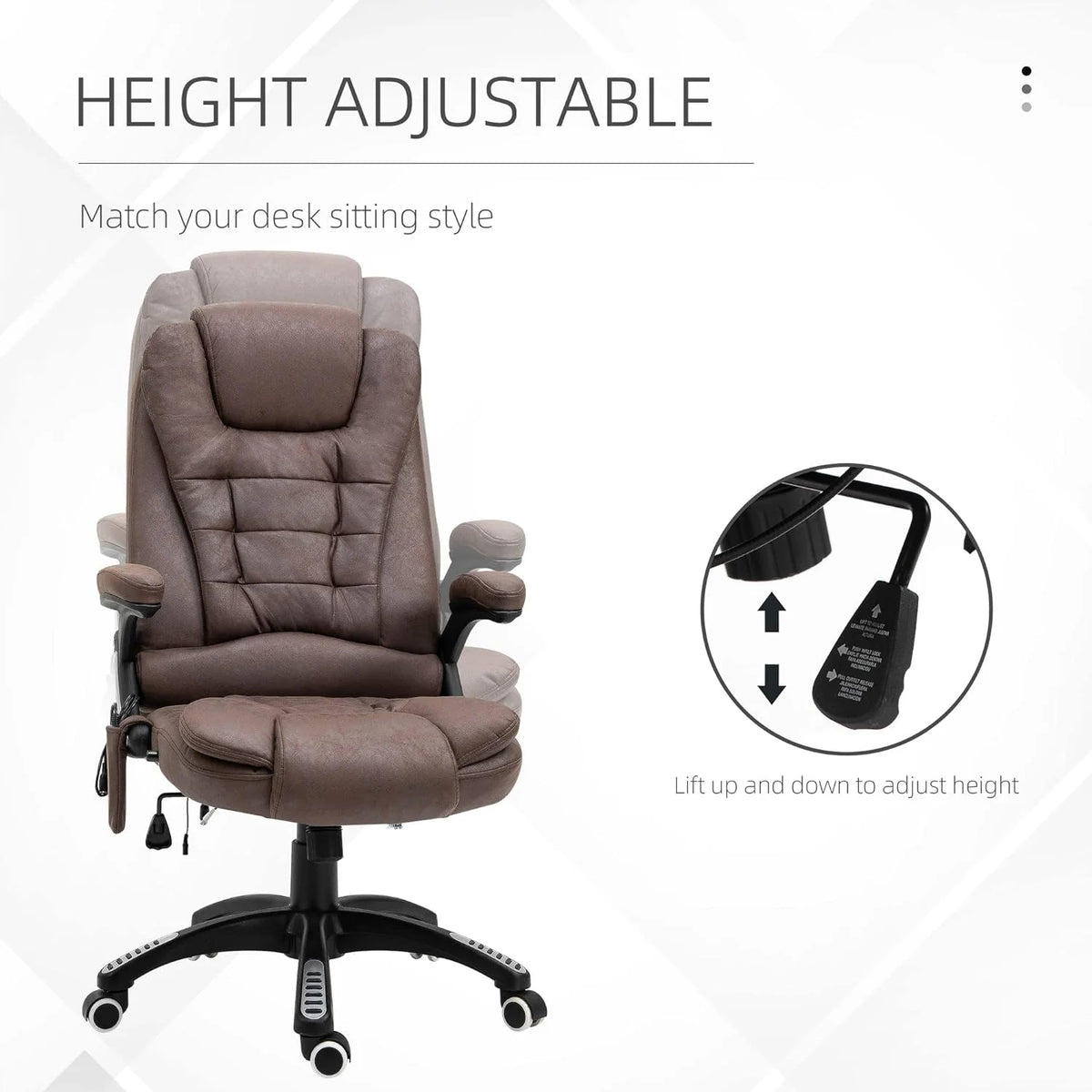 6 Point Vibration Massage Office Chair with Heat H56867
