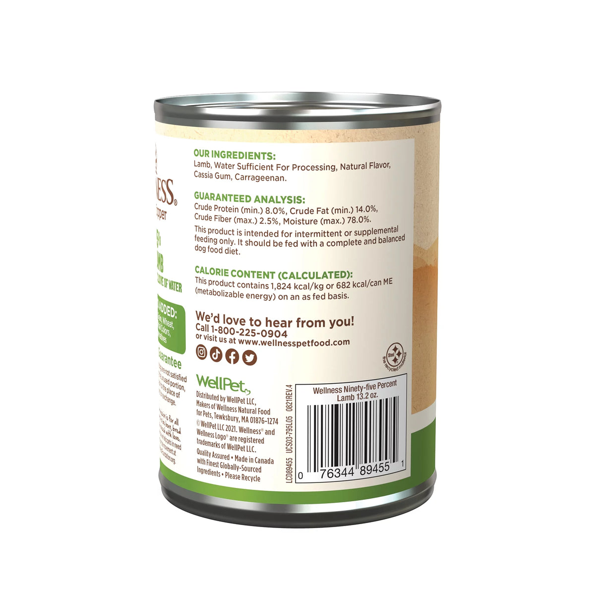 95% Lamb Grain Free Wet Canned Dog Food, 13.2-Ounce Can (Pack of 12) L7378