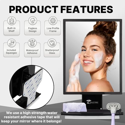 Fogless Shower Mirror with Squeegee M95854