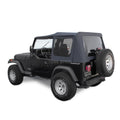 Black Denim Vinyl 2 Door Soft Top with Rear Plastic Tinted Windows X5115