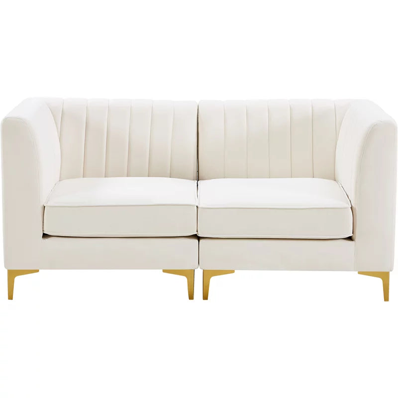 Cream Velvet Modular Sofa C103
